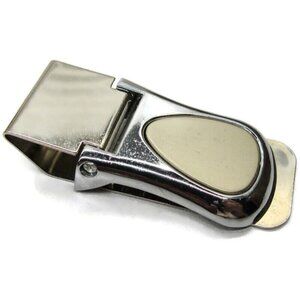 Money Clip Silver Tone Brushed Stainless Steel Wallet Credit Card Cash ID Holder